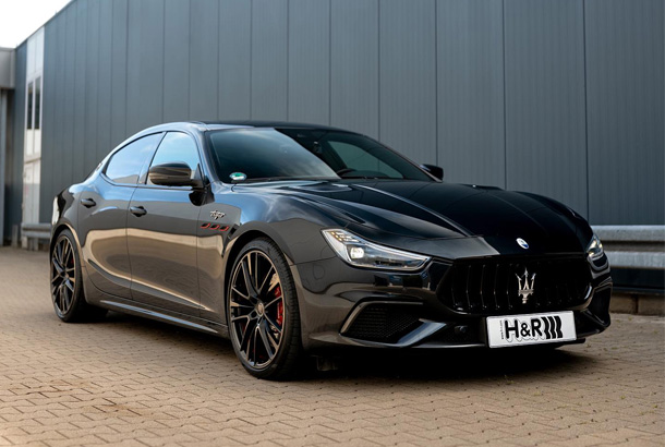 Maserati Ghibli Trofeo obniżony z sprężyny obniżające H&R